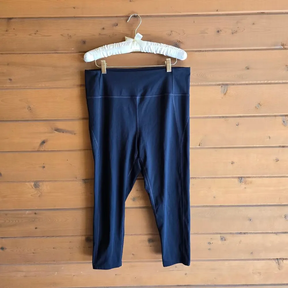 Girlfriend Collective Legging XXL Black Compressive High Rise 7/8 Gym Athleisure - Picture 2 of 5